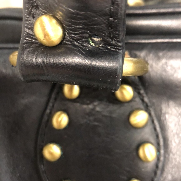 Authentic VTG Kooba Black Leather Studded Handbag - Picture 11 of 11